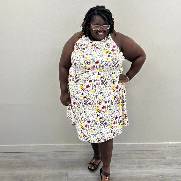 Torrid Pride Print Skater Dress - New - Size 5 (28) - Picture 5 of 7